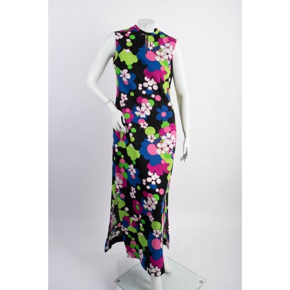 Ladies Garment Union Dresses & Skirts - Vintage 70s Womens Maxi Dress Sz 12 Floral Retro